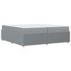 vidaXL Bettrahmen mit Matratze Hellgrau 200 x 200 cm Stoff