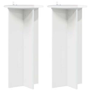 vidaXL Pflanzenst&auml;nder 2 pcs Hochglanz Wei&szlig; 40 x 40 x 80 cm