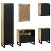 vidaXL Badezimmerm&ouml;bel-Set mit Schubladen 5 pcs Braun Holzwerkstoff