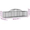 vidaXL Gabionen mit Hochbogen 11 Stk. 200x50x40/60 cm Verzinktes Eisen