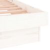 vidaXL Massivholzbett mit LED Wei&szlig; 90x200 cm