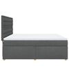 vidaXL Boxspringbett mit Matratze Dunkelgrau 180x200 cm Stoff