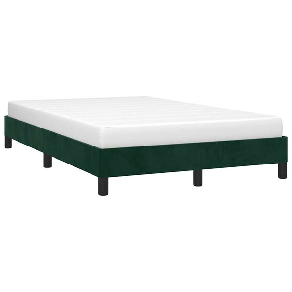 vidaXL Bettgestell ohne Matratze Dunkelgr&uuml;n 120x200 cm Samt