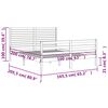 vidaXL Massivholzbett mit Kopfteil 160x200 cm