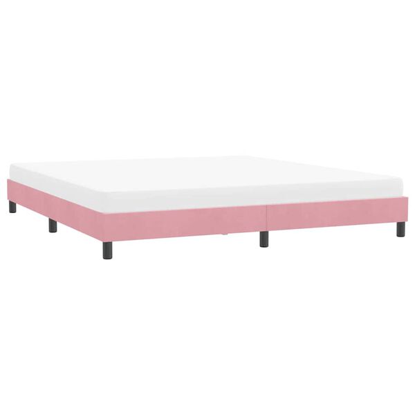 vidaXL Bettgestell ohne Matratze Rosa 180x220 cm Samt