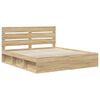 vidaXL Bettrahmen Sonoma 200 x 200 cm Massives Kiefernholz