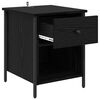 vidaXL Nachttisch 2 pcs Schwarz Eichen-Optik 40 x 42 x 50 cm