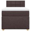 vidaXL Boxspringbett mit Matratze Dunkelbraun 90x190 cm Stoff