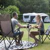 Bo-Camp Outdoor-Teppich Chill mat Falconwood 2 m Rund Schwarz und Wei&szlig;