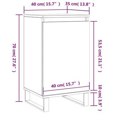 vidaXL Sideboard Betongrau 40x35x70 cm Holzwerkstoff