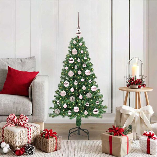 vidaXL K&uuml;nstlicher Weihnachtsbaum mit 150 LEDs mit St&auml;nder Gr&uuml;n 120 cm