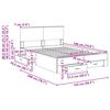 vidaXL Bettrahmen mit Kopfteil Beton Grau 140 x 190 cm Holzwerkstoff