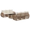 vidaXL Gartensofa-set 7 stk. Beige und Cremewei&szlig; Poly-Rattan