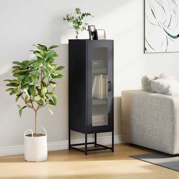 vidaXL Highboard Anthrazit 36x39x123 cm Kaltgewalzter Stahl