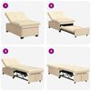 vidaXL Schlafsofa Creme 194 x 50 x 82 cm Sperrholz