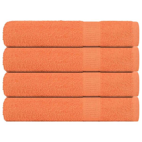 vidaXL Saunat&uuml;cher FROGN 4 Stk. Orange 80x200 cm 360 g/m&sup2;