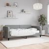 vidaXL Tagesbett mit Matratze Hellgrau 90x200 cm Stoff