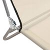vidaXL Sonnenliegen Klappbar 2 Stk. Creme Textilene und Stahl