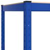 vidaXL Regale mit 4 B&ouml;den 4 Stk. Blau Stahl & Holzwerkstoff