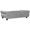 vidaXL Hundebett Hellgrau 95x55x30 cm Samt