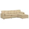 vidaXL Modulares Sofa mit Fu&szlig;hocker und Kissen Graugr&uuml;n