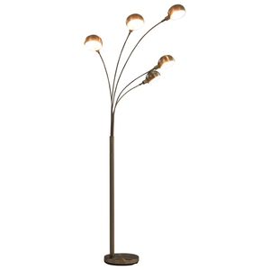 vidaXL Stehlampe 200 cm 5 x E14 Silbern