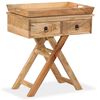 vidaXL Beistelltisch Mangoholz Massiv 65 x 40 x 76 cm