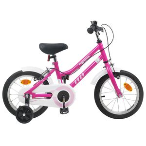 vidaXL Kinderfahrrad 12 Zoll f&uuml;r 2-4 Jahre alt Pink Wei&szlig;