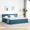 vidaXL Aufbewahrungsbett mit Matratze Dunkelblau 200 x 200 cm Samt