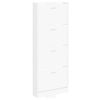 vidaXL Schuhschrank Wei&szlig; 59x17x150 cm Holzwerkstoff