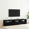 vidaXL TV-Schr&auml;nk 2 pcs Schwarz Eichen-Optik 195 x 35 x 40 cm
