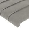vidaXL Boxspringbett mit Matratze Hellgrau 160x200 cm Samt