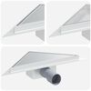 vidaXL 2 in 1 Dreiecks-Duschabfluss Silber 32 x 32 x 7,5 cm