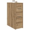 vidaXL Badschrank Schmal mit Rollen Artisan-Eiche Holzwerkstoff