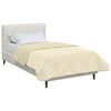 vidaXL Ganzjahresbettdecke Gepolstert Creme 135 x 220 cm