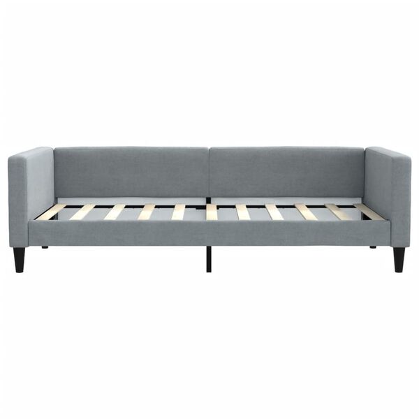 vidaXL Tagesbett mit Matratze Hellgrau 90x190 cm Stoff