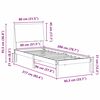 vidaXL Bettgestell Braun und hellgrau 80 x 200 cm Massivholz Kiefer