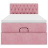 vidaXL Ottoman-Bett mit Matratze Rosa 100x200 cm Samt