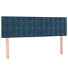 vidaXL Boxspringbett mit Matratze & LED Dunkelblau 140x190 cm Samt