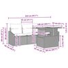 vidaXL Garten-Sofa-Set mit Kissen 5 pcs Schwarz Poly Rattan