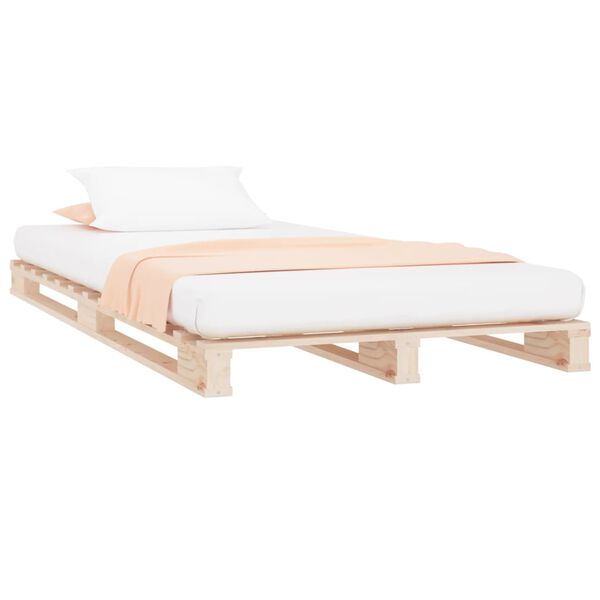 vidaXL Palettenbett 90x200 cm Massivholz Kiefer