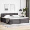vidaXL Aufbewahrungsbett mit Matratze Grau 200 x 200 cm Kunstleder