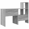 vidaXL Schreibtisch Graues Sonoma 131,5 x 50 x 106,5 cm Holzwerkstoff