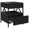 vidaXL Couchtisch mit Infinity-LED Schwarz 40x40x51 cm