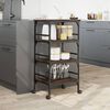vidaXL K&uuml;chenwagen Braun Eichen-Optik 45x35x89,5 cm Holzwerkstoff