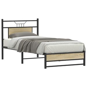 vidaXL Bettgestell ohne Matratze Sonoma-Eiche 80x200 cm Holzwerkstoff