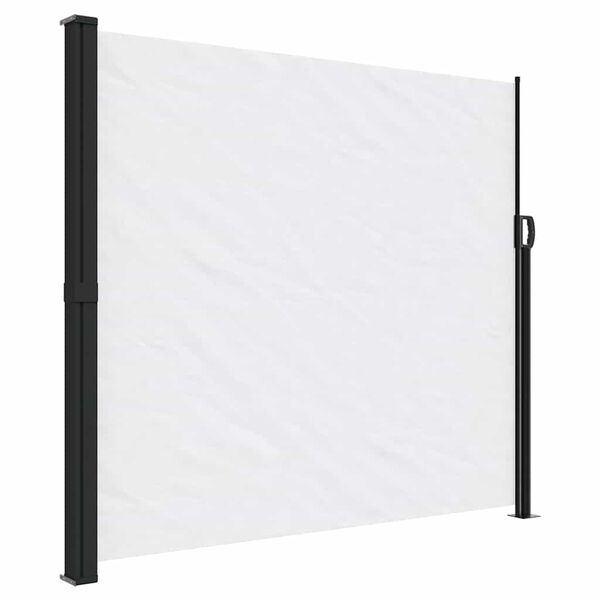 vidaXL Seitenmarkise Ausziehbar Wei&szlig; 180x600 cm