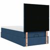 vidaXL Ottomane Bett mit Matratze & LEDs Blau 100x200 cm Stoff