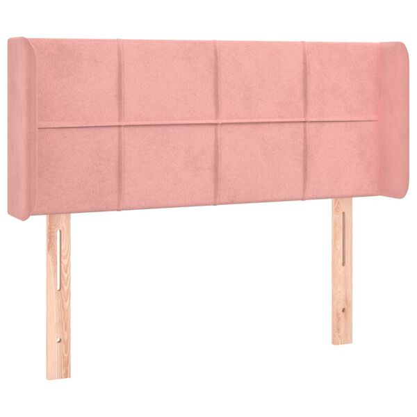 vidaXL Kopfteil mit Ohren Rosa 83x16x78/88 cm Samt