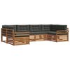 vidaXL Outdoor-Sofagarnitur 6 stk. Natur und Anthrazit